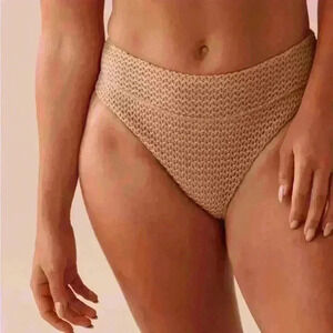 La Vie en Rose Bikini Bottom, beige tan bikini, size XL.